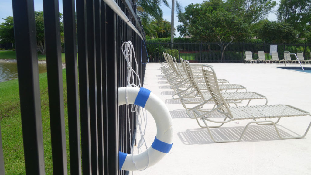Aluminum/Ornamental Iron Fence around pool
