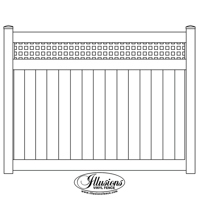 V3215SQ-6-Illusions-Tongue-and-Groove-Vinyl-Privacy-Fence-with-Square-Lattice-Top