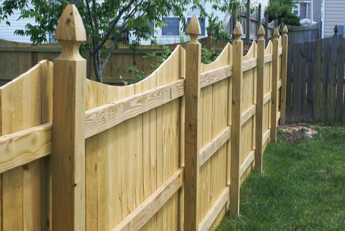 Custom Wood Fence with scallops