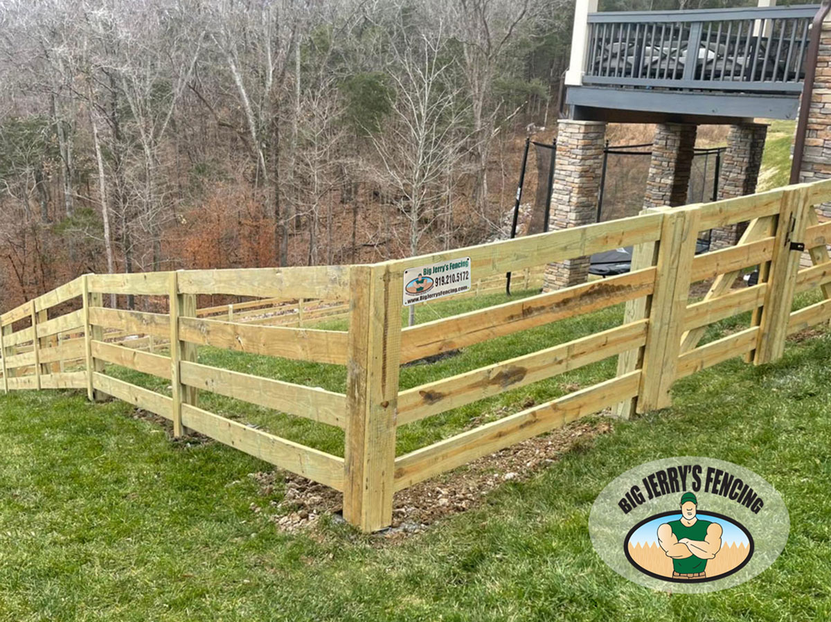 Wood Farm Fence from Big Jerry's Fencing