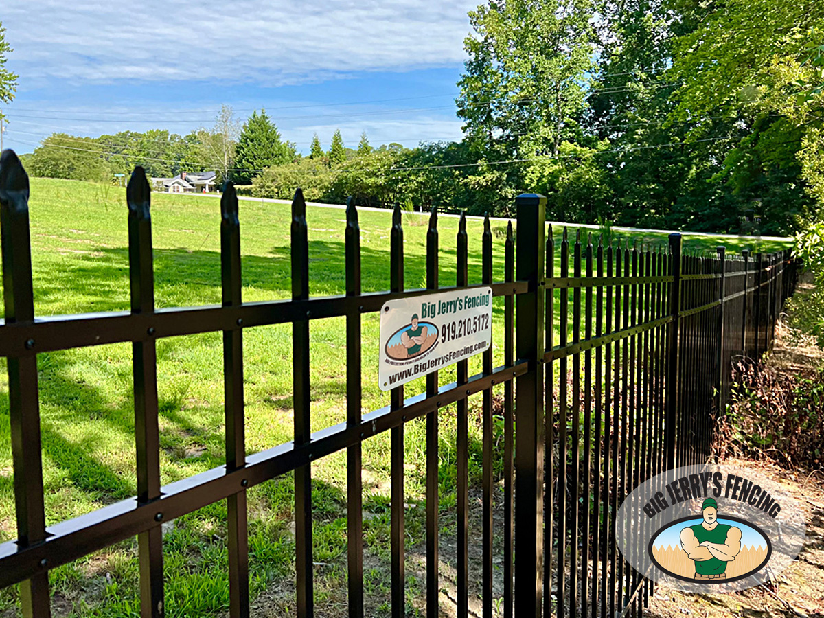 The Asheville Aluminum Spear Top Fence from Big Jerry's Fencing Big