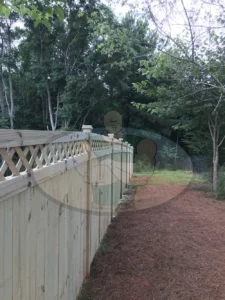 Dublin Wood Privacy Fence with Lattice