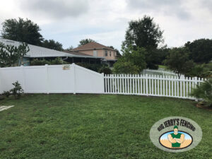 White Vinyl Picket transitioned