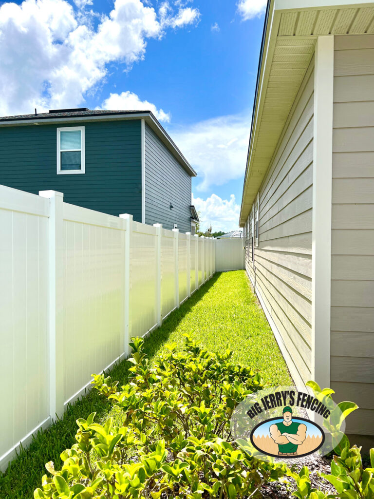 White Vinyl Privacy Fence from Big Jerry's Fencing