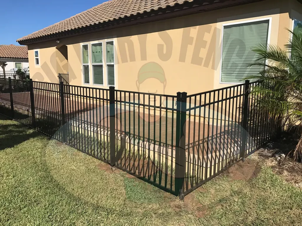 Aluminum Fence from Big Jerry's Fencing - The Belhaven with a flush bottom